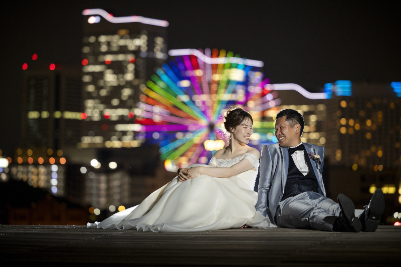 座ってみても素敵なみなとみらいの景色！