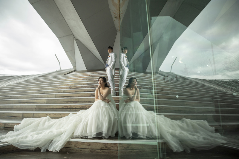 透明ガラスを使用して