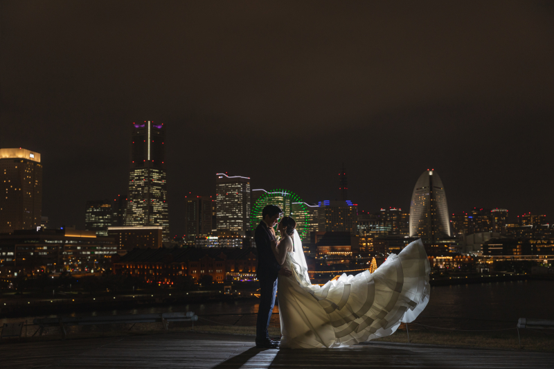 夜景のシルエット