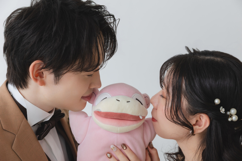 お顔を近づけて