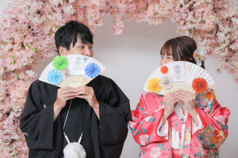 桜のアーチの前で! 4