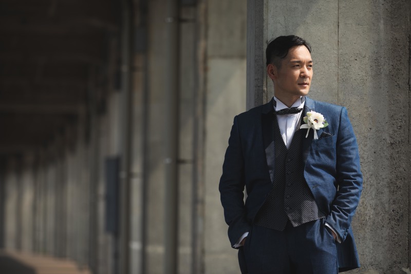 御新郎様は渋くかっこよく。