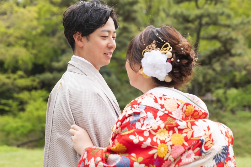 ご新郎様の表情も