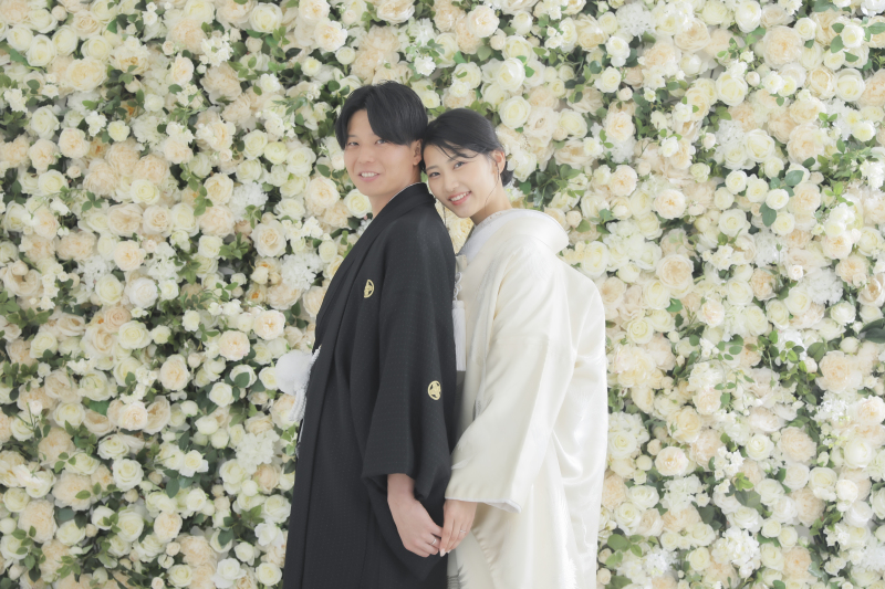 フラワーウォールにて