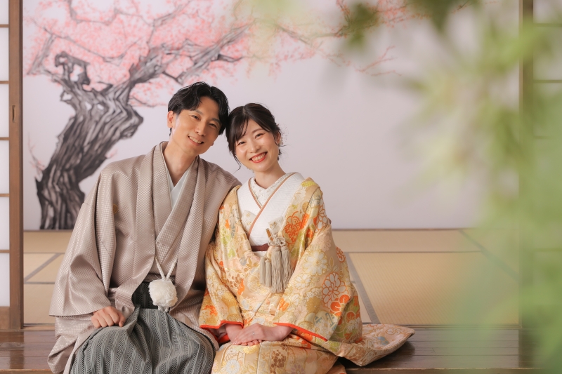 縁側でにっこり