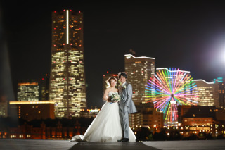 夕暮れの大さん橋