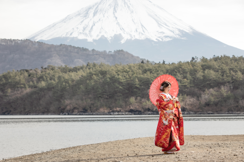 贅沢な富士山背景！