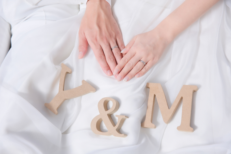 お二人のイニシャルブロック