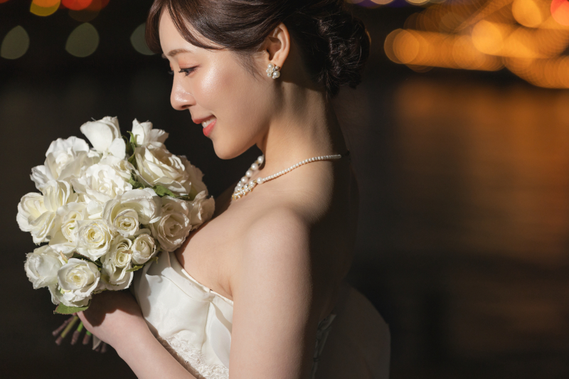 真っ白なブーケ