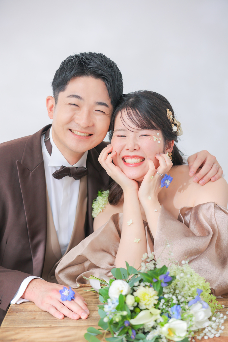 顔にお花を飾って♪