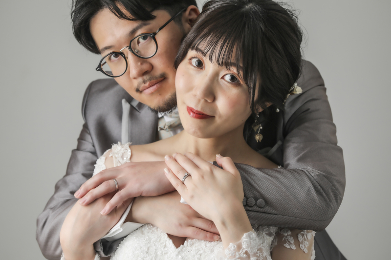 最後は後ろからハグ