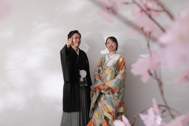 新郎様が桜を！