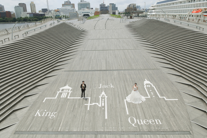 大桟橋でフォトウエディング!