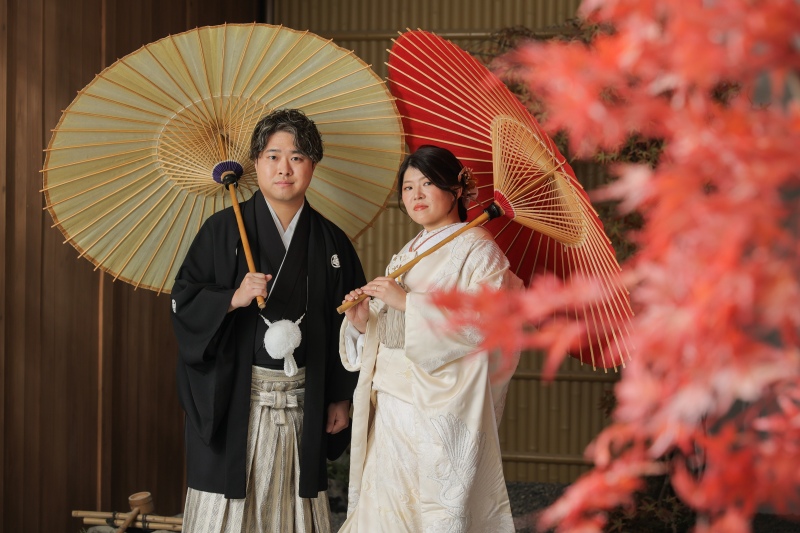 造花の紅葉も。