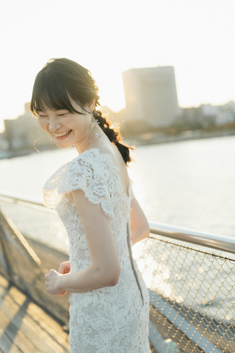 笑顔が素敵な新郎新婦のお二人と一緒に