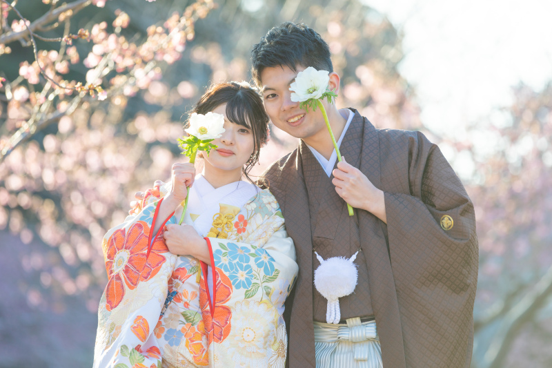 白いお花をアクセントに