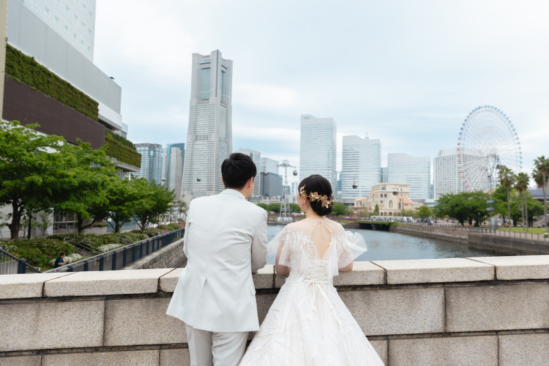 みなとみらいの景色を見て