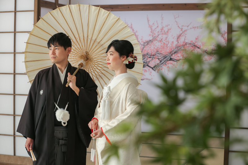 和傘を持って♪