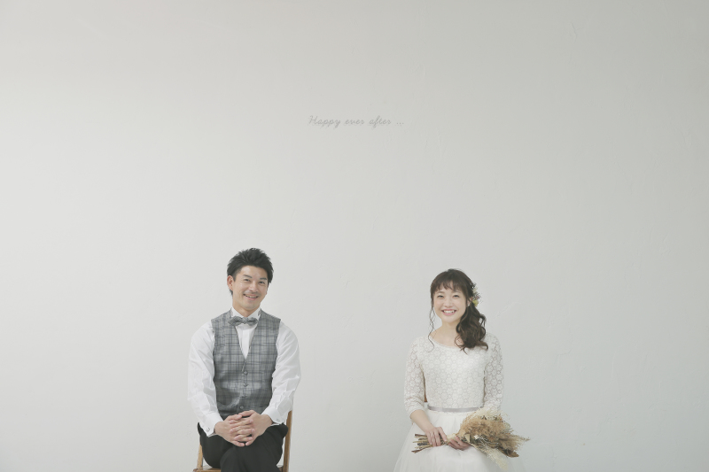 シンプルなウェディングフォト