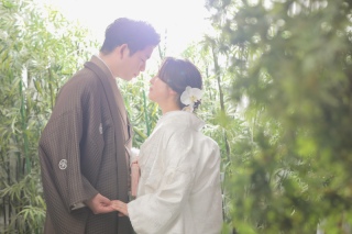 天候関係なく和装でご撮影