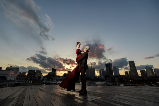 夕景で撮る大桟橋ロケーション♪