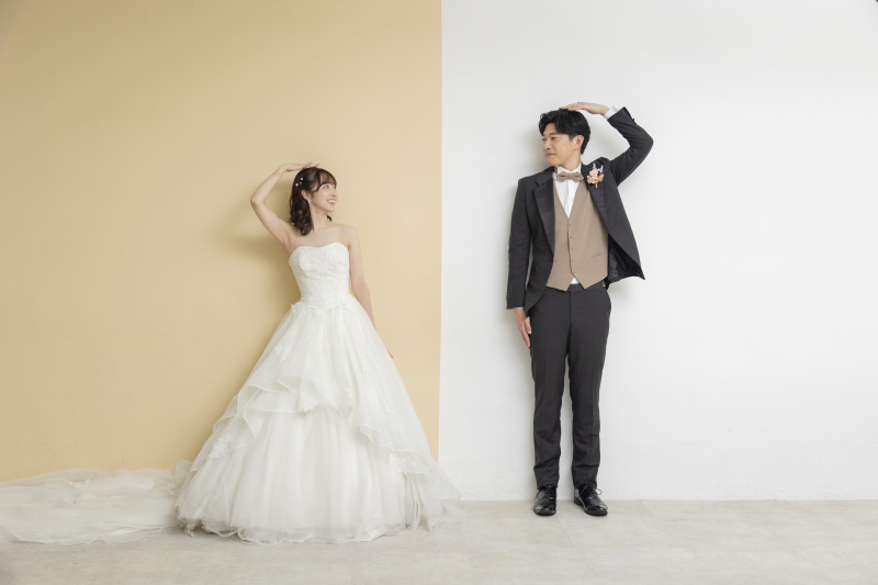 お二人身長差を活かして