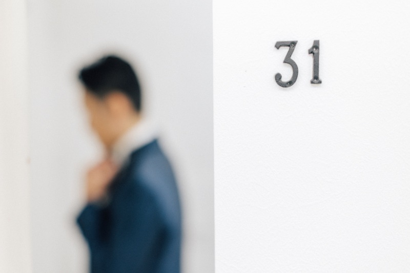 新郎様お支度中