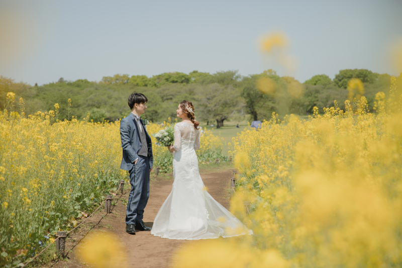 満開の菜の花と！