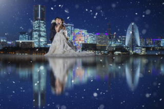 和装屋内庭園スタジオ2着+大桟橋夜景ロケーション