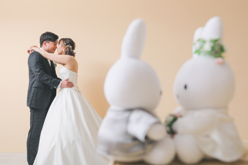 ミッフィーに見守られながら...