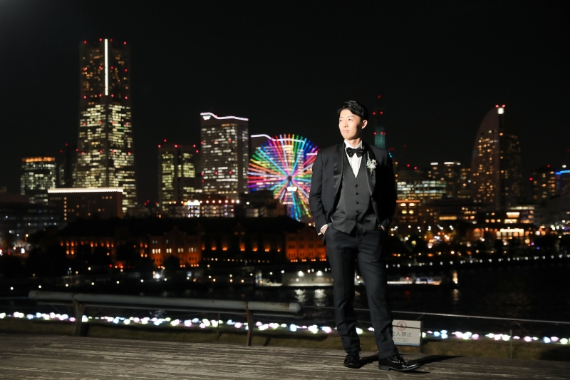 夜景と一緒にカッコよく!!