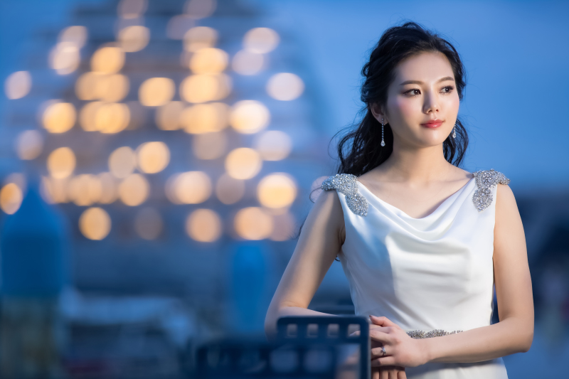 夜景ポートレイト