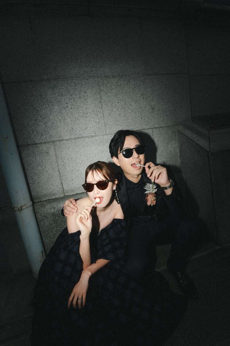 日本大通りで街撮りウェディングフォト