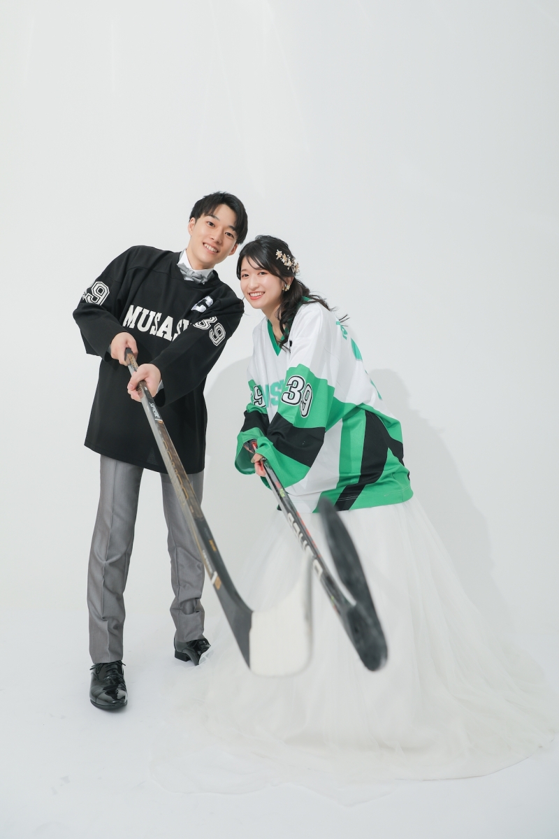 ユニフォーム姿も