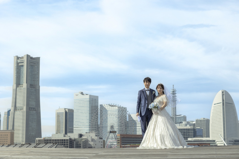 みなとみらいを背景にしたお写真も