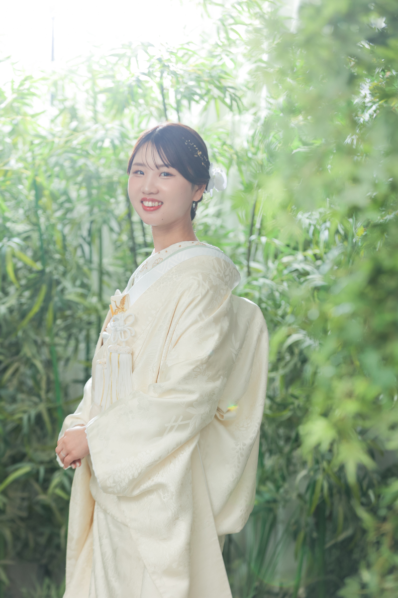 竹林で爽やかに