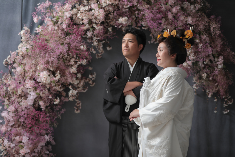 今なら生花の背景も!