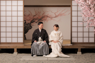 白無垢と和庭園スタジオ