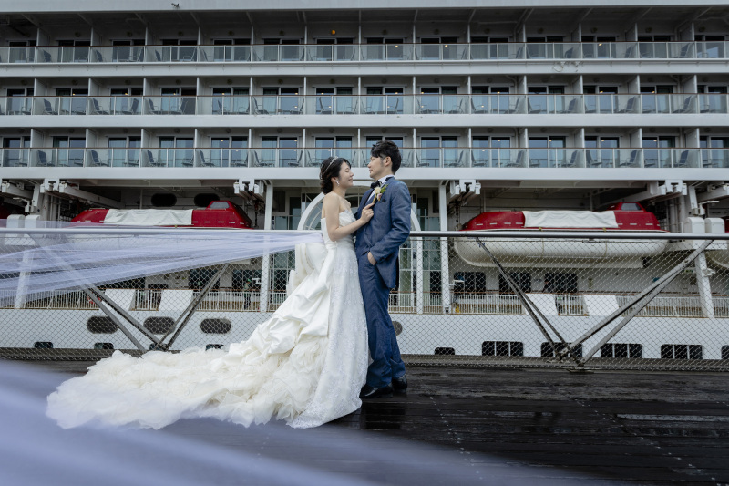 最後はベールを使って