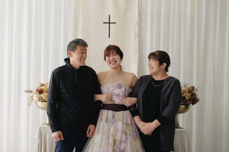 新婦さんとご両親
