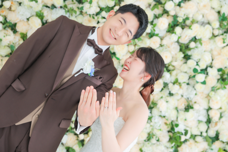 弾ける笑顔の指輪ショット