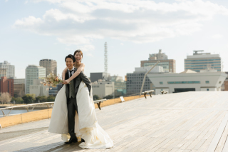 大さん橋でロケーションフォト