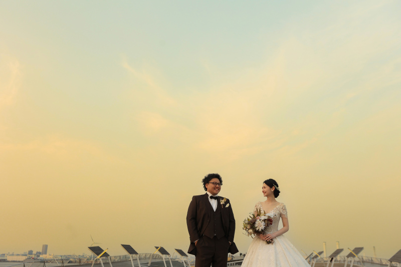 グラデーションの空