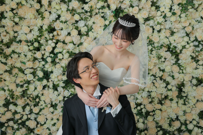 お花に囲まれて