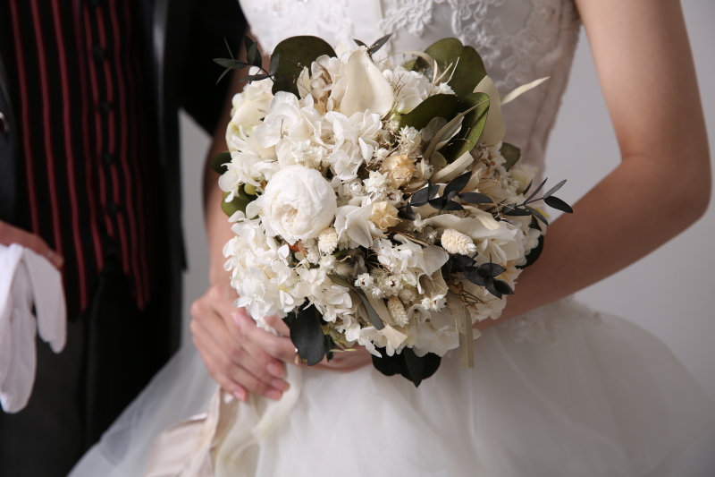 可愛いブーケにもフォーカス
