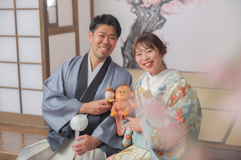 お持ち込みのぬいぐるみとも