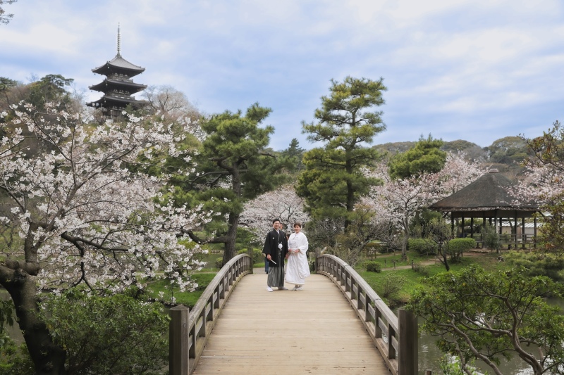 三溪園といえばの橋から