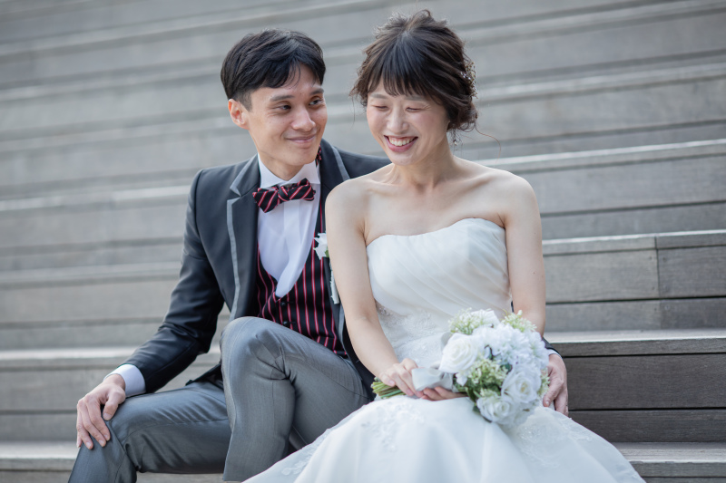 2人揃って座ってみるのも!