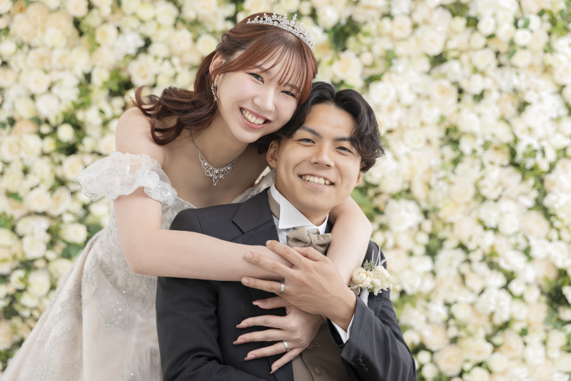 お二人でくっついたお写真も可愛らしいです！