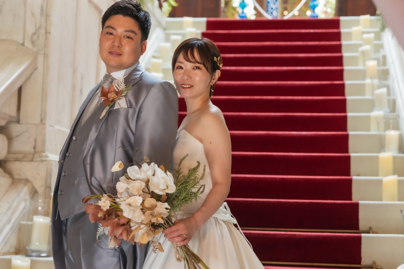 階段の下でかっこいいショットも